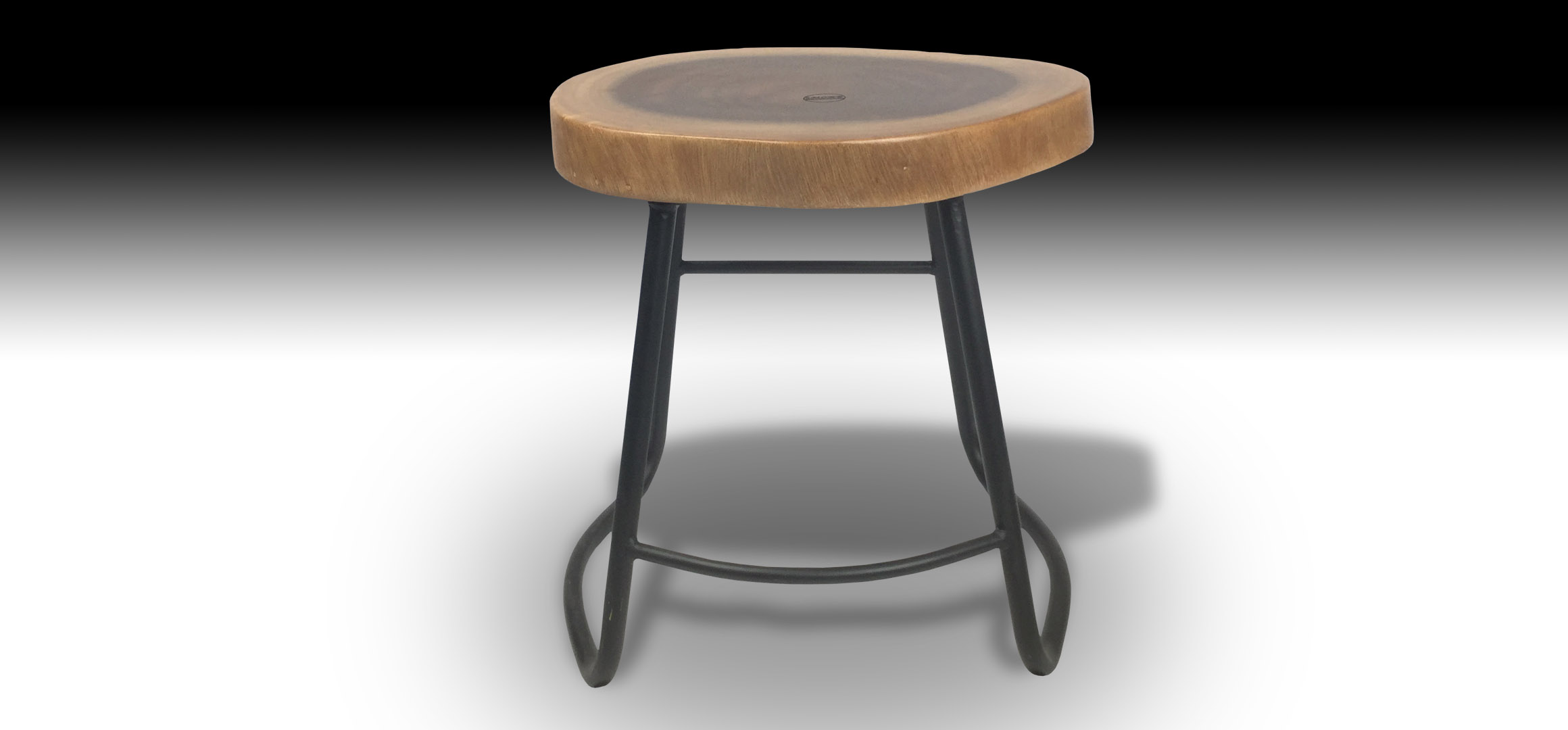 Julian Suar wood stool front view