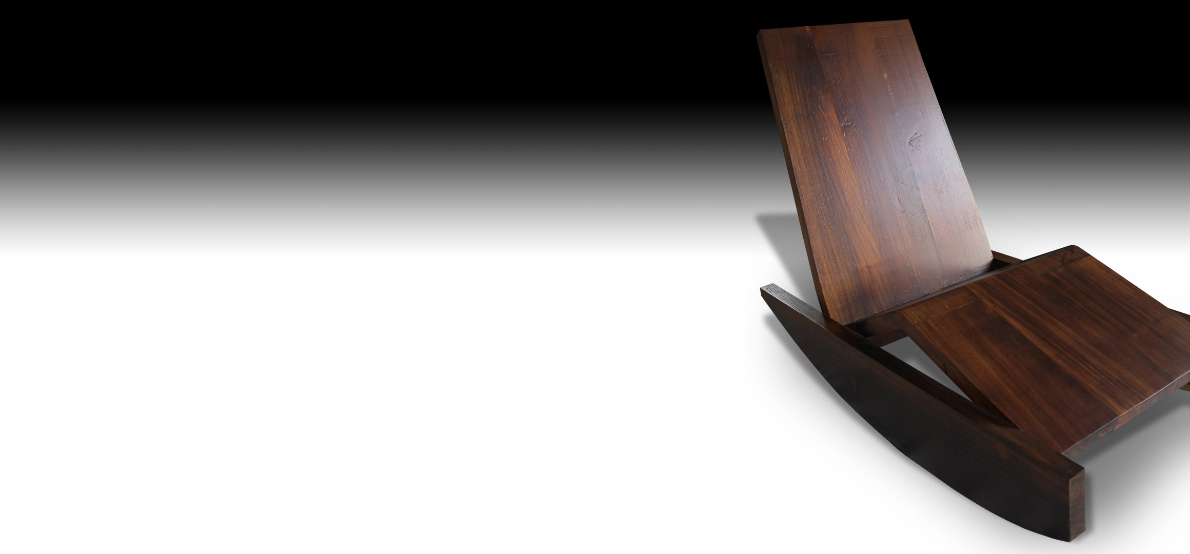 Far right view of Rian reclining Suar wood sofa bench