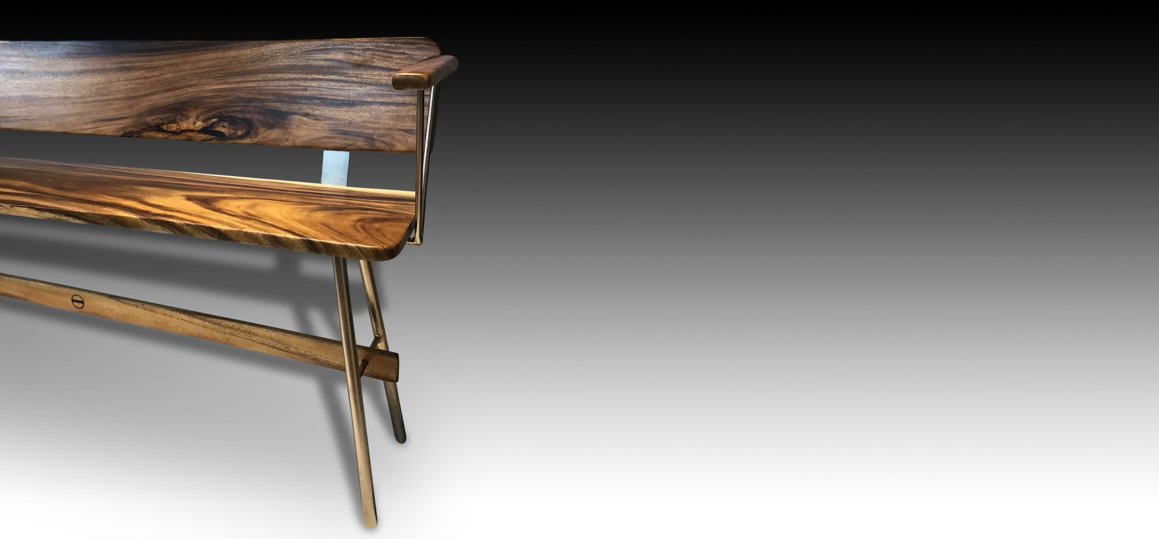 Vernon Rose Gold Suar wood wooden bench
