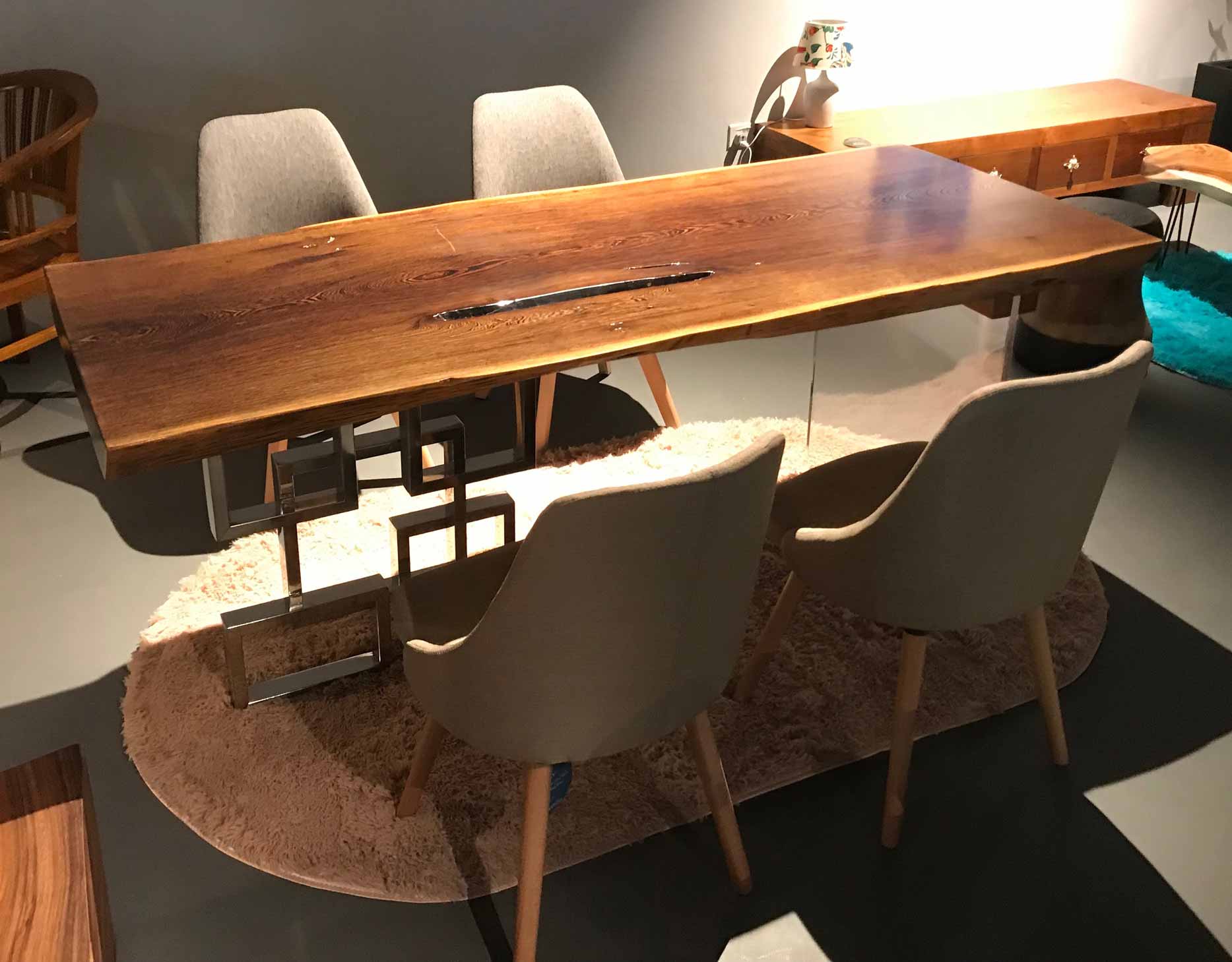 Solid Wood Tables Singapore Customise Solid Wood Slab Tables