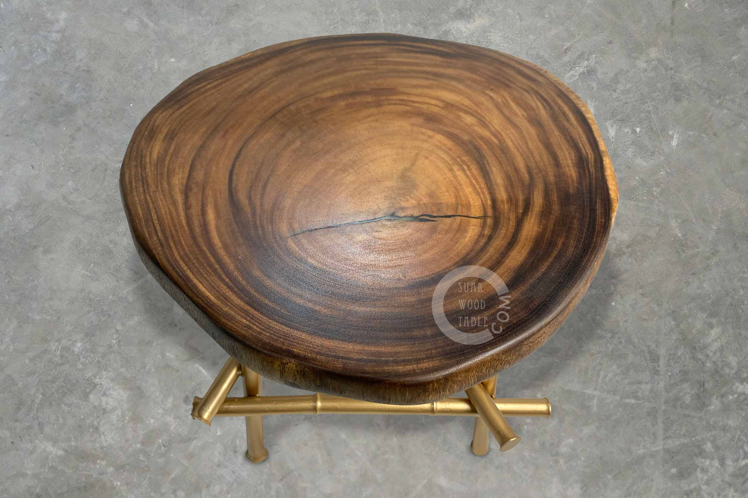 everly suar wood coffee table